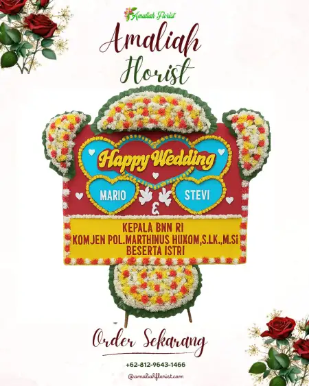 Papan Bunga Pernikahan Ratawangi